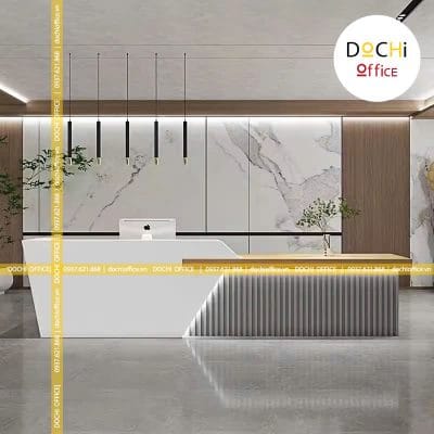 Quầy Tiếp Tân Phối Led Sang Trọng QLT072