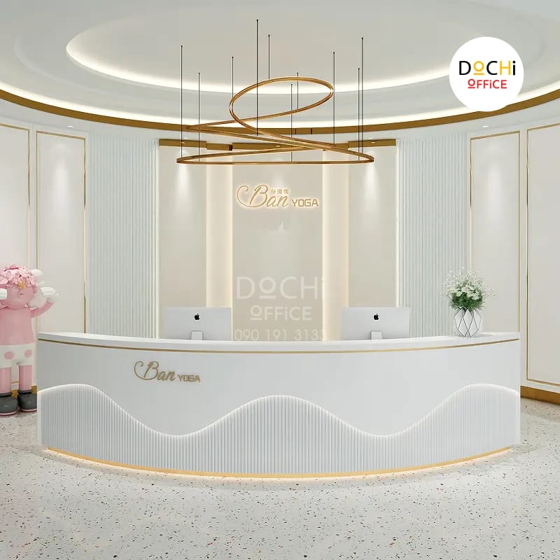 Quầy Tiếp Tân Hiện Đại Bo Cong QLT067 - Ảnh 5