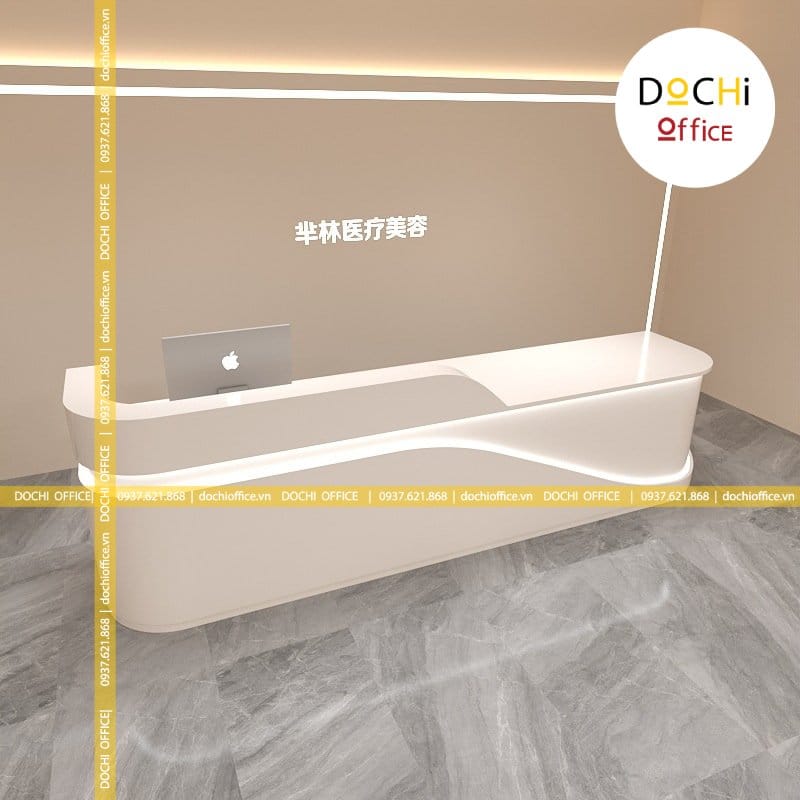 Quầy Lễ Tân Bo Cong Cao Cấp QLT070 - Ảnh 3