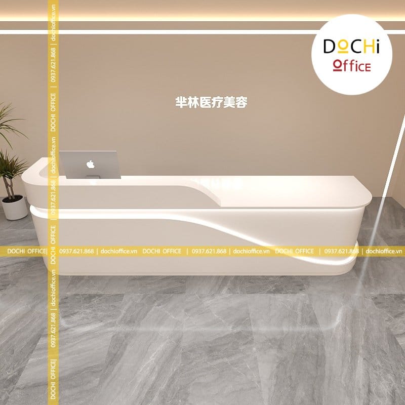 Quầy Lễ Tân Bo Cong Cao Cấp QLT070 - Ảnh 2