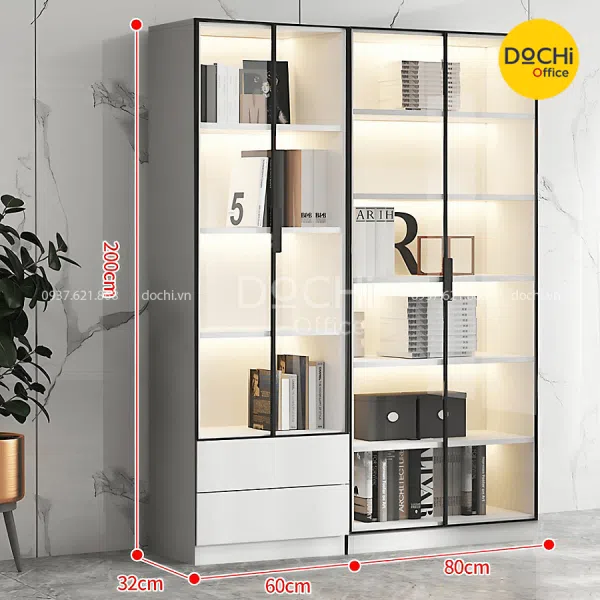 Tủ Hồ Sơ Cánh Kính Sang Trọng CBN094