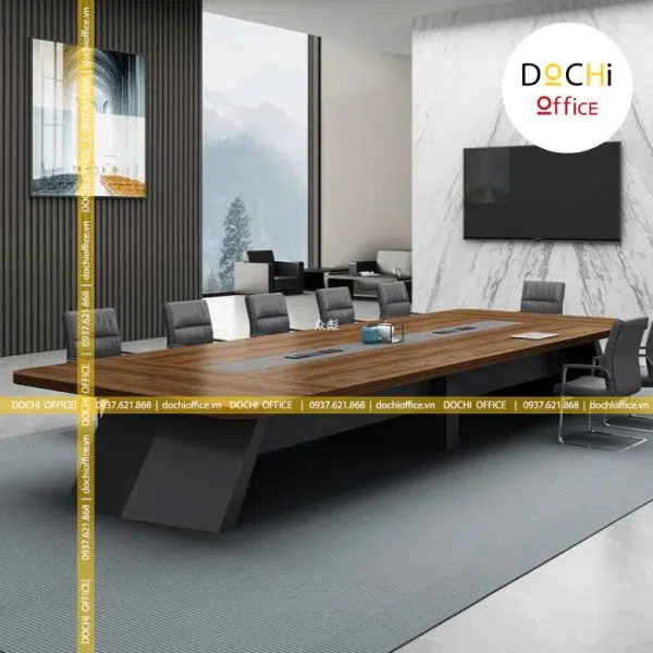 Bàn Họp Chân Gỗ MT054 CAO CẤP