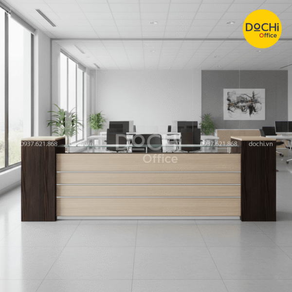 Quầy Lễ Tân MDF phủ Melamin QLT086