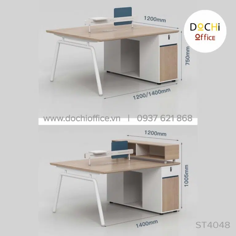 Bàn Nhân Viên Chân Sắt ST4048 - Cụm 4 - Ảnh 13