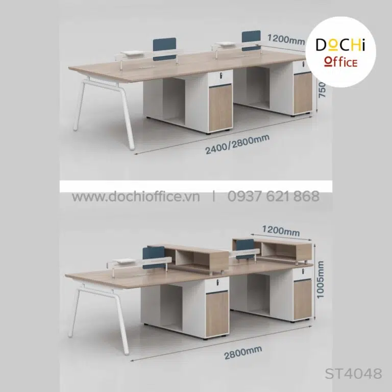 Bàn Nhân Viên Chân Sắt ST4048 - Cụm 4 - Ảnh 14
