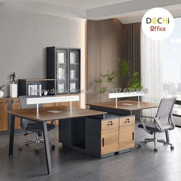 Cụm Bàn Làm Việc Chân Sắt ST4036 - Cụm 4