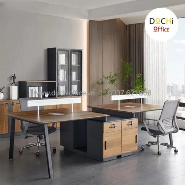 Cụm Bàn Làm Việc Chân Sắt ST4036 - Cụm 4