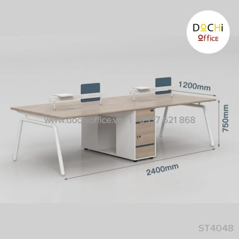 Bàn Nhân Viên Chân Sắt ST4048 - Cụm 4 - Ảnh 16