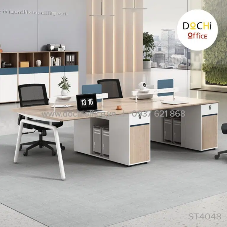 Bàn Nhân Viên Chân Sắt ST4048 - Cụm 4 - Ảnh 4
