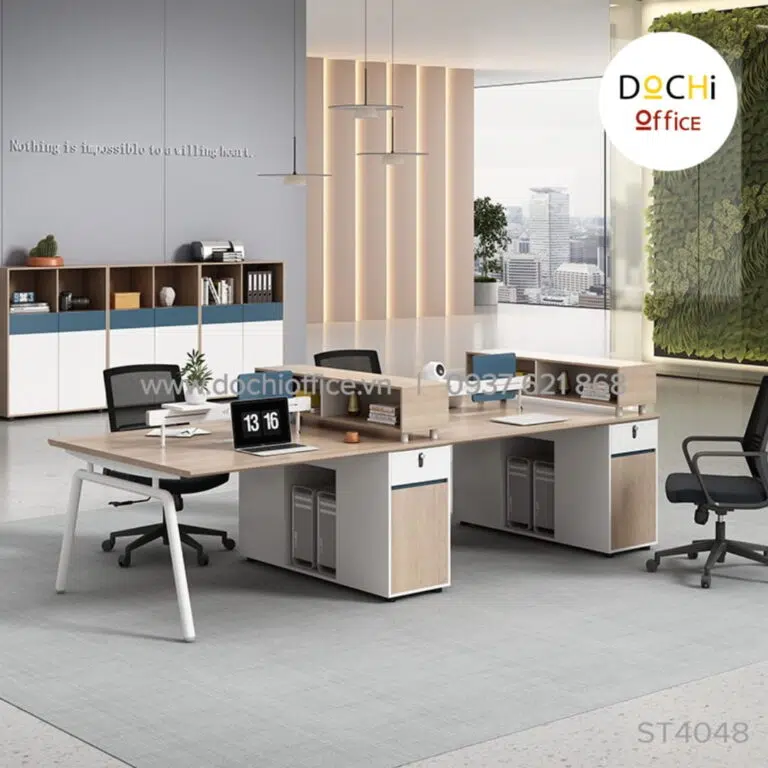 Bàn Nhân Viên Chân Sắt ST4048 - Cụm 4 - Ảnh 6