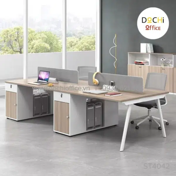 Bàn Làm Việc Hiện Đại ST4042 - Cụm 4 Bàn Làm Việc Hiện Đại ST4042 - Cụm 4