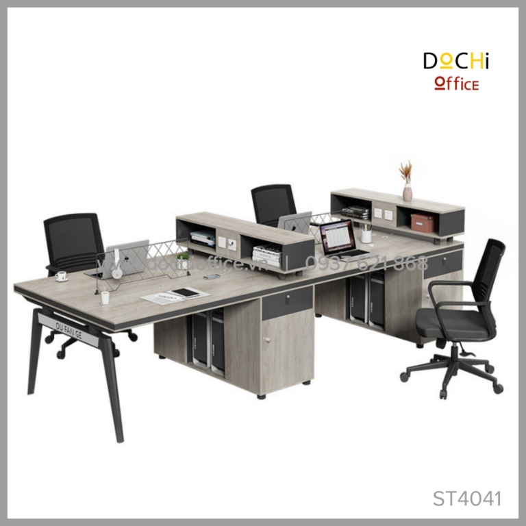 Cụm Bàn Làm Việc Nhóm ST4041 - Cụm 4 - Ảnh 3