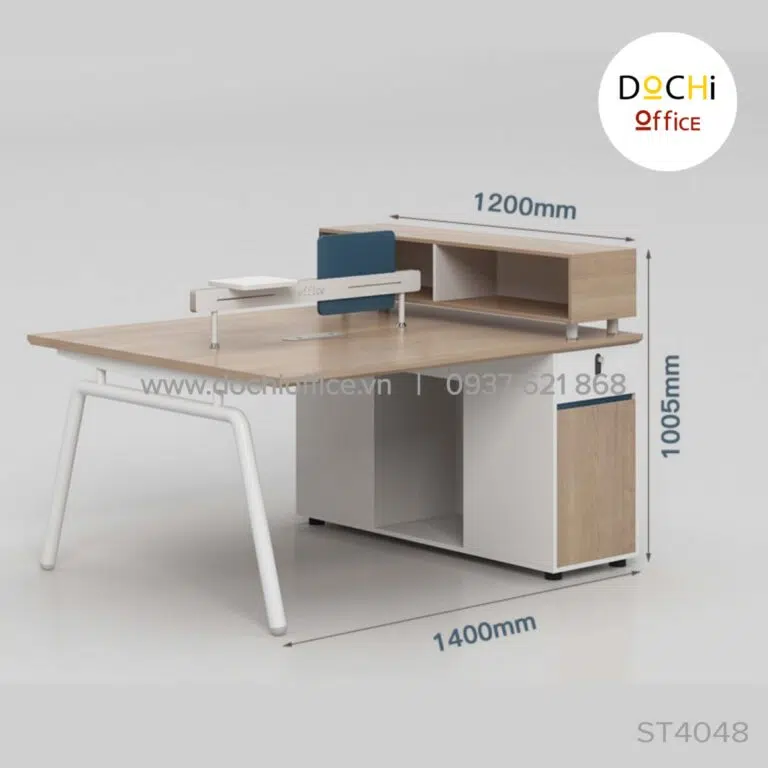 Bàn Nhân Viên Chân Sắt ST4048 - Cụm 4 - Ảnh 9