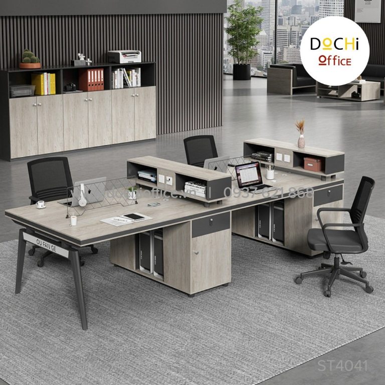 Cụm Bàn Làm Việc Nhóm ST4041 - Cụm 4 - Ảnh 6