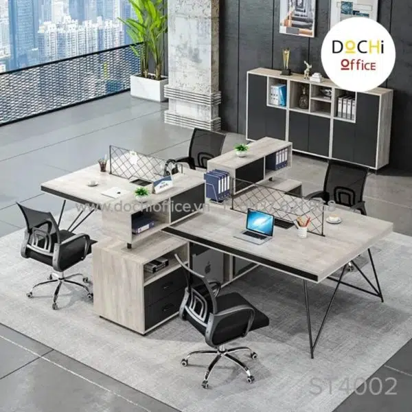 Cụm Bàn Làm Việc Nhân Viên 4 Người ST4002