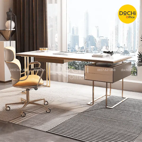 Bàn Làm Việc Giám Đốc Mặt Đá Cao Cấp DT118