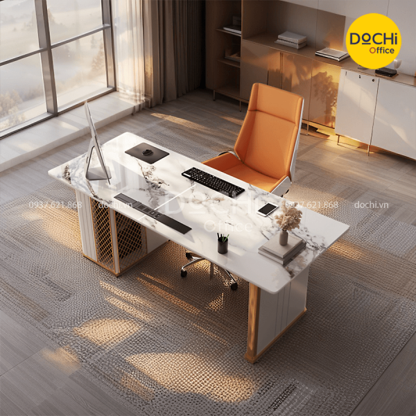 Bàn Làm Việc Giám Đốc Mặt Đá Sang Trọng DT122