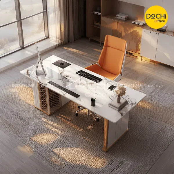 Bàn Làm Việc Giám Đốc Mặt Đá Sang Trọng DT122
