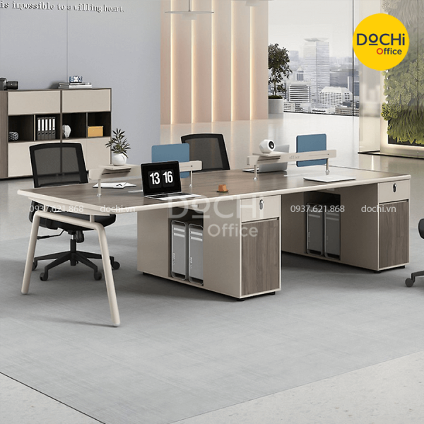 Bàn Nhân Viên Chân Sắt ST4048 - Cụm 4