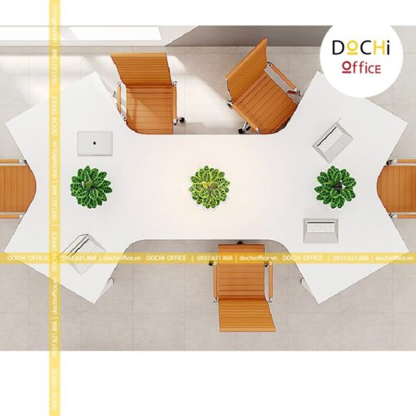 Cụm Bàn Làm Việc Chân Oval ST4079 - Cụm 6 Cụm Bàn Làm Việc Chân Oval ST4079 - Cụm 6