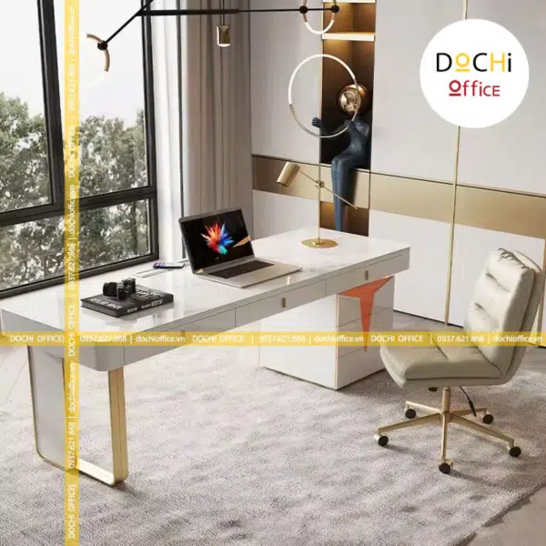 Bàn làm việc giám đốc mặt đá sang trọng