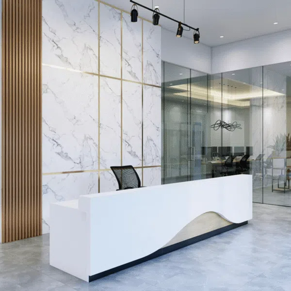 Lựa chọn vị trí quầy lễ tân dễ nhận diện