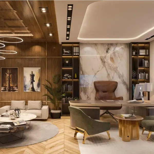Thiết kế văn phòng phong cách sang trọng Luxury
