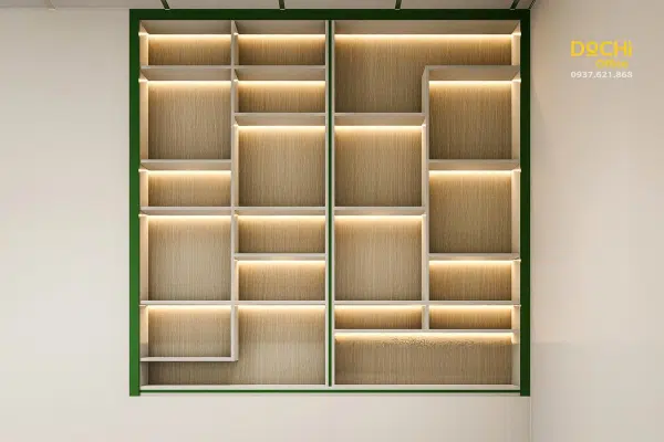 Tủ trưng bày âm tường - Điểm nhấn thẩm mỹ và công năng