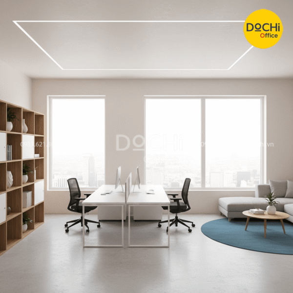 Mẫu nội thất văn phòng 30m2 không gian mở