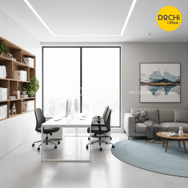 Mẫu nội thất văn phòng 30m2 phong cách Hàn Quốc