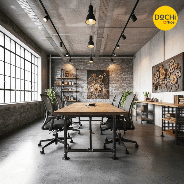 Thiết kế văn phòng 50m2 phong cách industrial