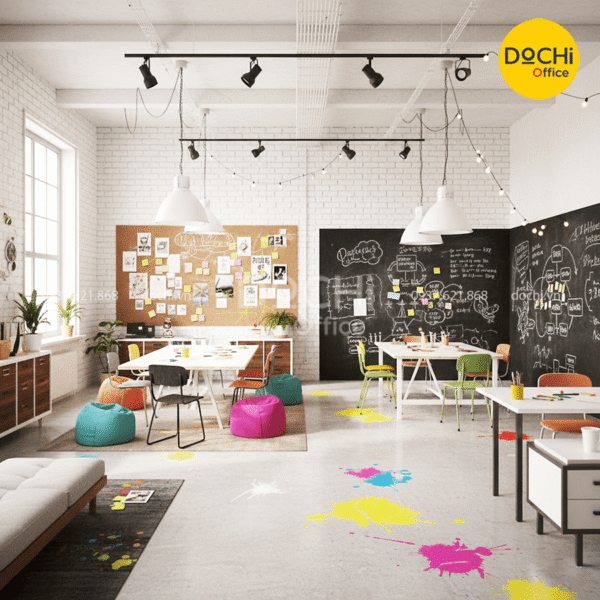 Văn phòng 50m2 phong cách sáng tạo