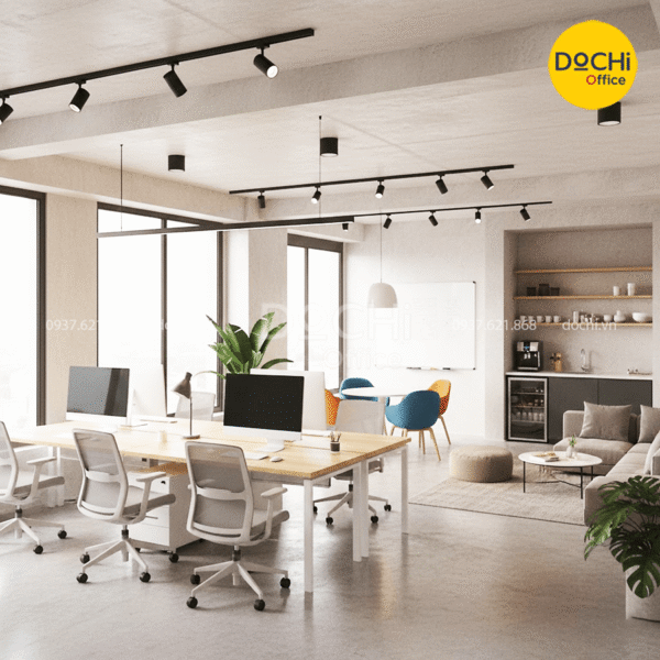 Thiết kế văn phòng 50m2 năng động và tiện nghi
