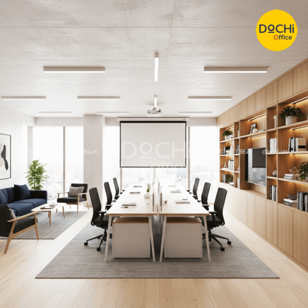 Thiết kế văn phòng 50m2 bố trí công năng thế nào?