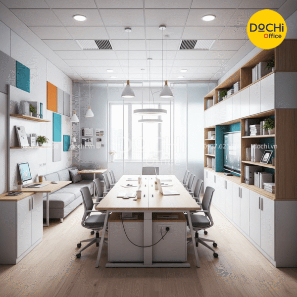 Thiết kế nội thất văn phòng nhỏ thông minh, sáng tạo