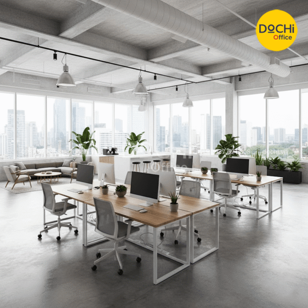 Cách bố trí văn phòng làm việc không gian mở