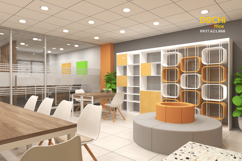 Khu vực thư viện tầng lửng