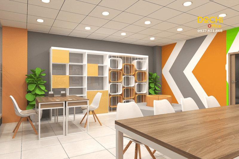 Khu vực thư viện tầng lửng