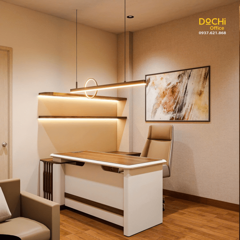 Phòng giám đốc và khu tiếp khách bên phải tầng 2