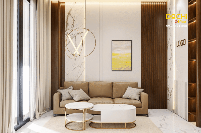 Khu vực tiếp khách tầng trệt