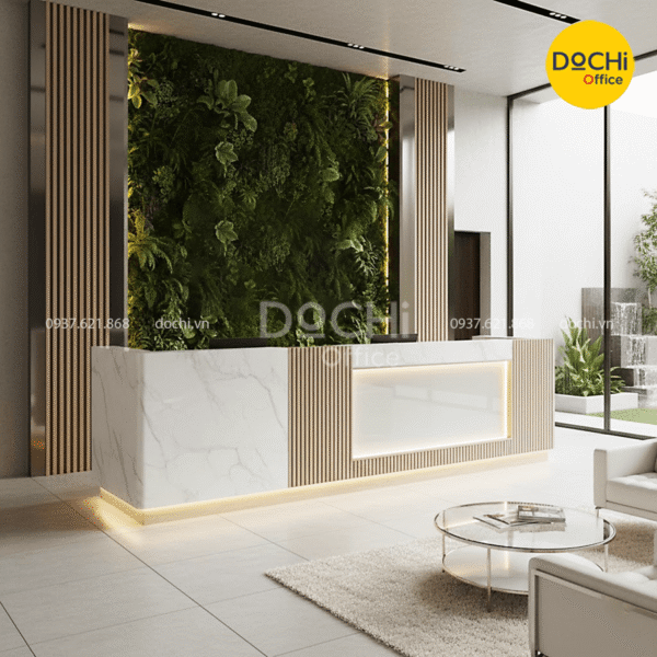 Mẫu quầy lễ tân Spa chữ U