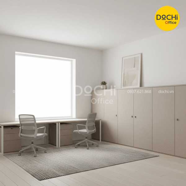 Mẫu thiết kế nội thất văn phòng phong cách tối giản