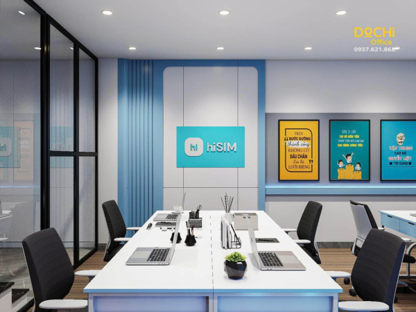 Khu vực logo và vách lam, tường slogan