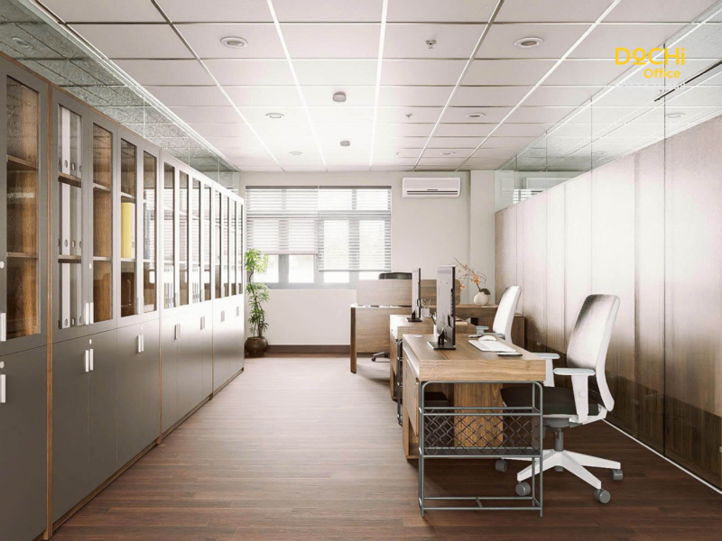 Tổng quan mặt bằng văn phòng công ty Đồng Tiến 140m2