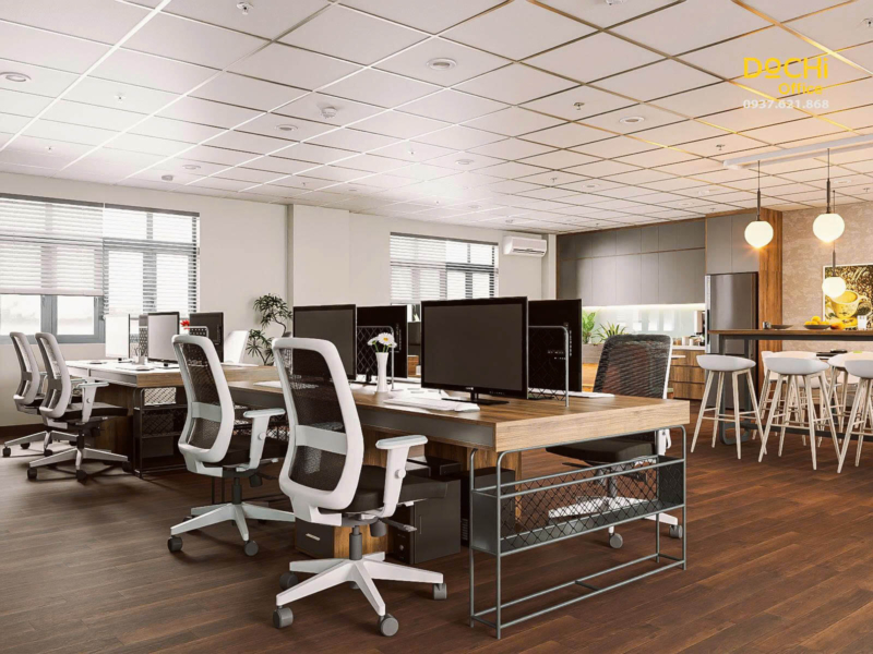 Tổng quan mặt bằng văn phòng công ty Đồng Tiến 140m2