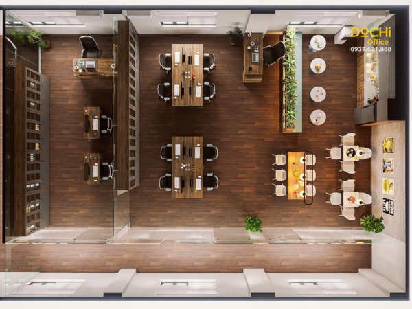 Thiết kế nội thất văn phòng công ty Đồng Tiến quận 9 140m2