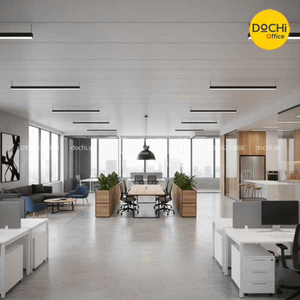 Thiết kế văn phòng 300m2 bố trí công năng thế nào?