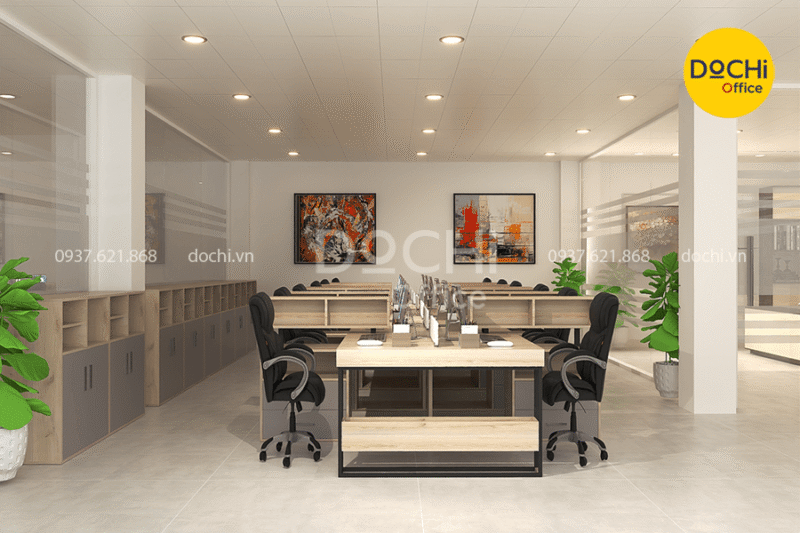 Thiết kế, bố trí khu vực làm việc chung cho nhân viên