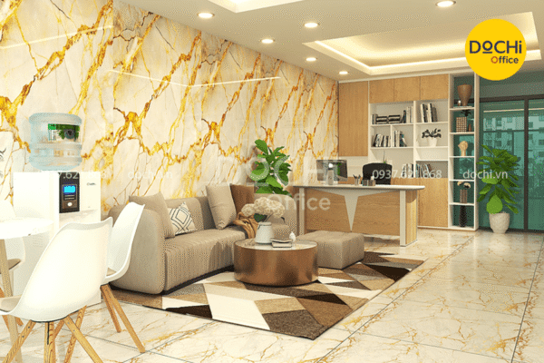 Mẫu thiết kế phòng tiếp khách ấm áp, thân thiện