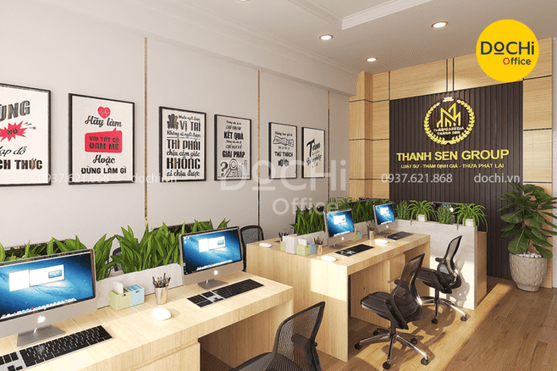 Thiết kế phòng làm việc chung cho văn phòng Luật